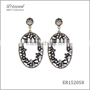 Wholesale Jewelry New Designs Ladies/Women's Ethnic Resin Earrings Oval Piercing Gold/Silver Plating Dangle Earrings thumbnail-3
