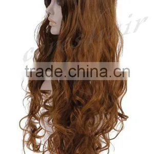 30inch Charming Women's Ombre Brown Long Curly Lace Front Wig Synthetic Hair thumbnail-3