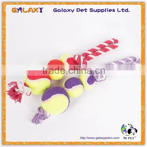 T169 Best Sales Pet Products Tennis Ball Dog Cotton Rope Toys thumbnail-1