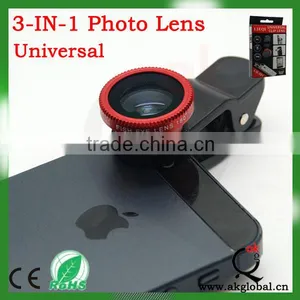 High Quality Fish Eye +macro +wide Angle Lens for Mobile Phone thumbnail-1