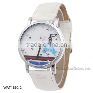 Eiffel Tower Casual Jean Canvas Wrist Watch thumbnail-2