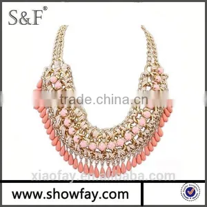 105945 Wholesale Fashion Statement Jewelry, Germanium Alloy Statement Necklace Jewelry thumbnail-1