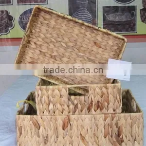 Classics Hand-Woven Water Hyacinth Storage Baskets thumbnail-1