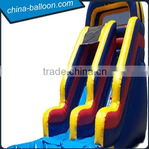 0.55mm PVC Tarpaulin Inflatable Double Lane Slip Slide, Inflatable Water Slide With Pool thumbnail-3