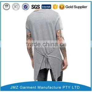 Customized Long Tail T-shirt With Raw thumbnail-1