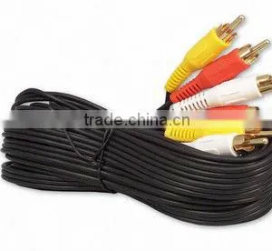 3RCA Composite AV Audio Video Cable Gold Plated Male M/M 50ft thumbnail-1