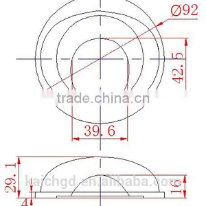 LED Glass Lens for Urban Road Lighting 92mm KC92-1 thumbnail-4