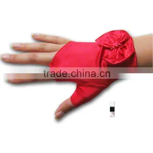 Wholesale Cheap Custom Fingerless Bridal Satin Gloves thumbnail-5