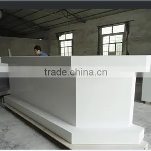 New Degsin Artificial Stone Office White Office Reception Desk,acrylic Solid Surface Hotel Reception Countertop thumbnail-1