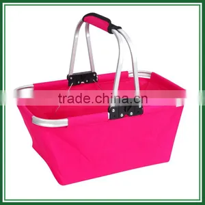 Folding Cloth Carry Collapsible Market Tote Shopping Basket thumbnail-1