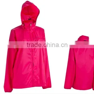 WOMEN 190T COATED FOLDABLE RAINCOAT WINDBREAKER FOR PROMOTION thumbnail-2