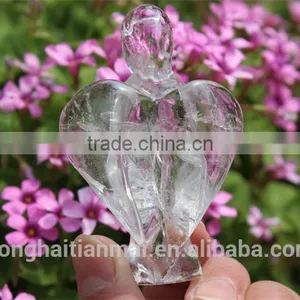 Wholesale Clear Quartz Crystal Angels Carving /Natural Energy Crystals Angel Figurine thumbnail-4