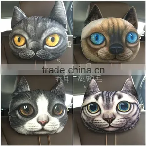 Aimigou Plush Animal Face Car Head Rest Pillows/ Car Seat Head Neck Rest Pillow thumbnail-2