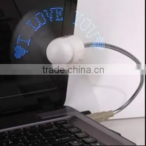 Mini USB Programmable LED DIY Messages Cooling Fan / Mini Usb Fan With Customized Led Message thumbnail-2