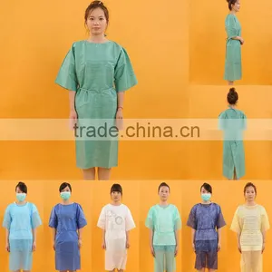 Spunlace Nonwoven Yellow Impervious Disposable Isolation Gowns thumbnail-3