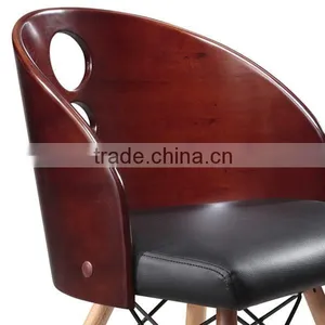 Commercial Comfortable Wooden Chair Designs With Cushion #HY2017-1 thumbnail-4