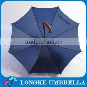 23" Navy Blue Wooden Umbrella for Advertising thumbnail-3