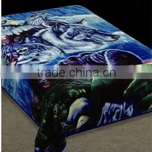 100% Polyester Wholesale Thermal Protection Container Home Muslin China Supplier Animal Print Blanket thumbnail-3