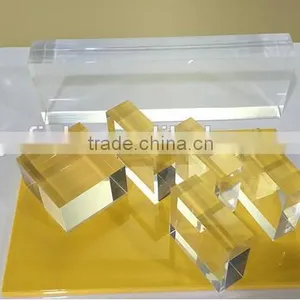 Solid Clear Acrylic Cube Block thumbnail-1