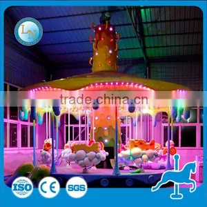 LED Decorated Christmas Musical Indoor Carousel Ride Kids Animated Carousel thumbnail-1