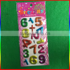 Custom Number 3D Blister Cartoon Stickers thumbnail-1