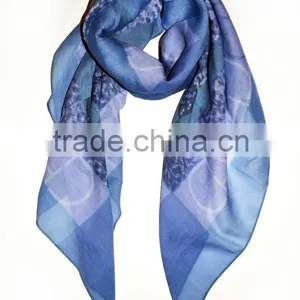 Cashmere and Modal Digital Printed Square Scarf thumbnail-1