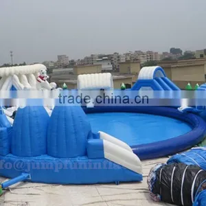 Giant Inflatable Water Park Adults and Kids Inflatable Swimming Pool With Large Water Slide and Water Toys thumbnail-1