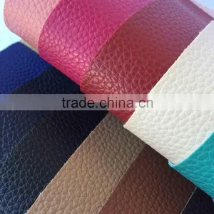 Embossed Litchi Synthetic PVC Leather High Quaker Imitation Leather for Car Seat Faux Leatherlity Thic thumbnail-1