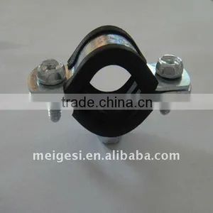 Single Ring Pipe Clamp With Rubber M8 thumbnail-1