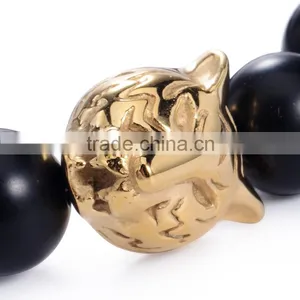 Classic Design Small Black Gay Agate Bead Bracelet thumbnail-6