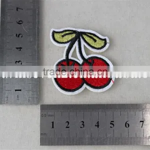 Beautiful 5*5 cm Embroidery Mini Cherry Printting Design Trim Custom Leather Patch thumbnail-6