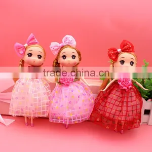 Fashion New Beautiful Mobile Phone Chain Bag Hang Pendant Doll Wedding Dress With Bowknot New Design Korea Style Barbie Keychain thumbnail-1