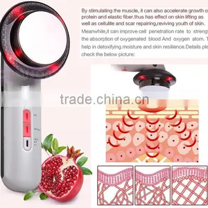 3 in 1 Ultrasonic Infrared Lights Pain Therapy Facial Body Slimming Beauty Massage Machine for Weight Loss Creams Emagrecedor thumbnail-5