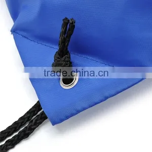 Logo Printable 210T Nylon Sports Shoes Bag Riding Backpack Waterproof Drawstring Backpack thumbnail-4