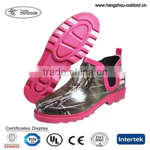 2015 Hign Quality OEM Ankle Camo Rubber Rain Shoes For Women thumbnail-1
