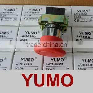 LAY4-BS542 Red Mushroom Push Button Switch YUMO thumbnail-1