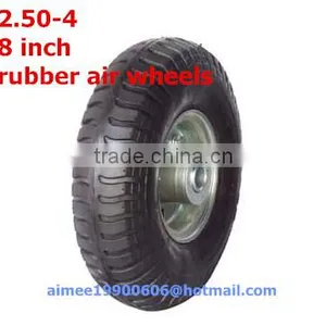 Wheelbarrow Wheels 8 Inch With Galvanized Metal Rim thumbnail-1