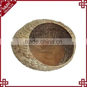 New Egg Shape Natural Water Hyacinth Woven Pet Bed / Pet House thumbnail-3