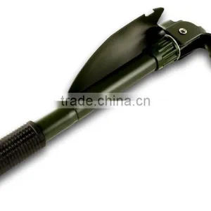 5 in 1 Folding Camp Shovel, Hoe, Compass, Saw and Bottle Opener With Free Compact Carrying Case thumbnail-3