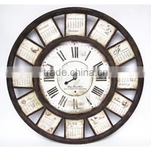 Antique Large Metal Art Wall Clock Wholesale thumbnail-5