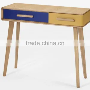 Factory Supply Home Use English Oak Wood Veneer Console Table For Sale thumbnail-3
