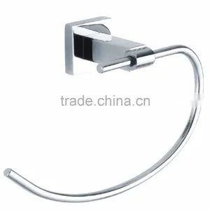 Jiangmen Factory Bathroom Wall Mounted Stainless Steel Towel Ring Chrome thumbnail-2