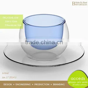 Eco Friendly Personalized Borosilicate Personalized Tea Cup Saucer Set thumbnail-6