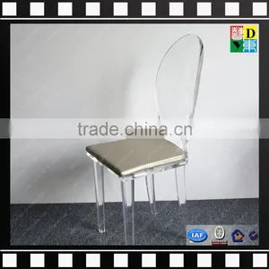 Clear Acrylic Modern Pedicure Chair Cheap Acrylic Dining Chair Crystal PMMA Wedding Chair From China Manufacturer thumbnail-2