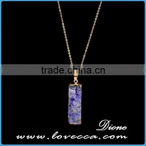 Natural Quartz Crystal Pendant, Druzy Gem Stone Pendant Charms thumbnail-5