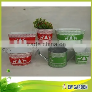 Antique Garden Popular Porcelain Metal Half Wall Flower Pots thumbnail-1