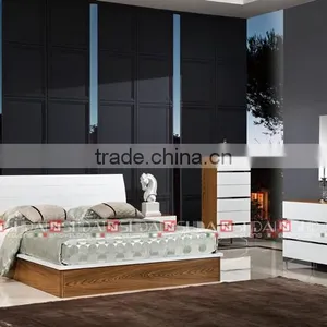 2016 New Arrival Modern Lift up Storage Bed Design and Cabinet Sets With Metal Legs thumbnail-4