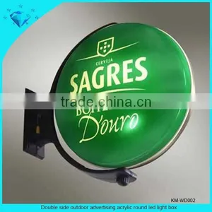 Double Side Outdoor Advertising Acrylic Round Led Light Box thumbnail-1