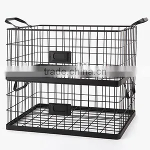 Metal Wire Mesh Fruit Book Pen Flower Storage Basket thumbnail-1