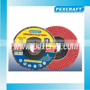 CERAMIC OXIDE FLAP DISCS WITH FIBREGLASS 125mm 5" Grit 40 60 80 120 thumbnail-1
